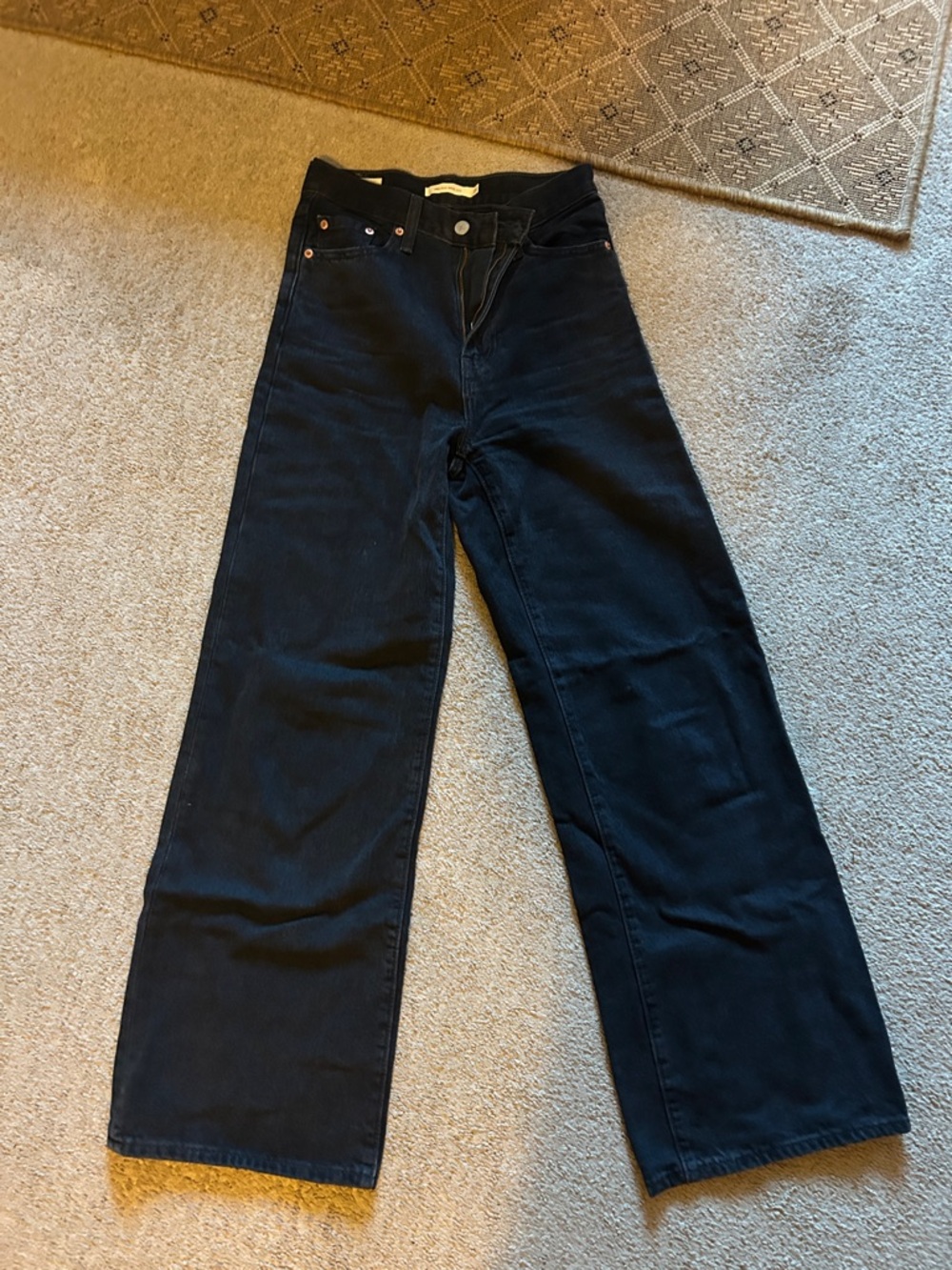 Ribcage Wide Leg Jeans - Black
